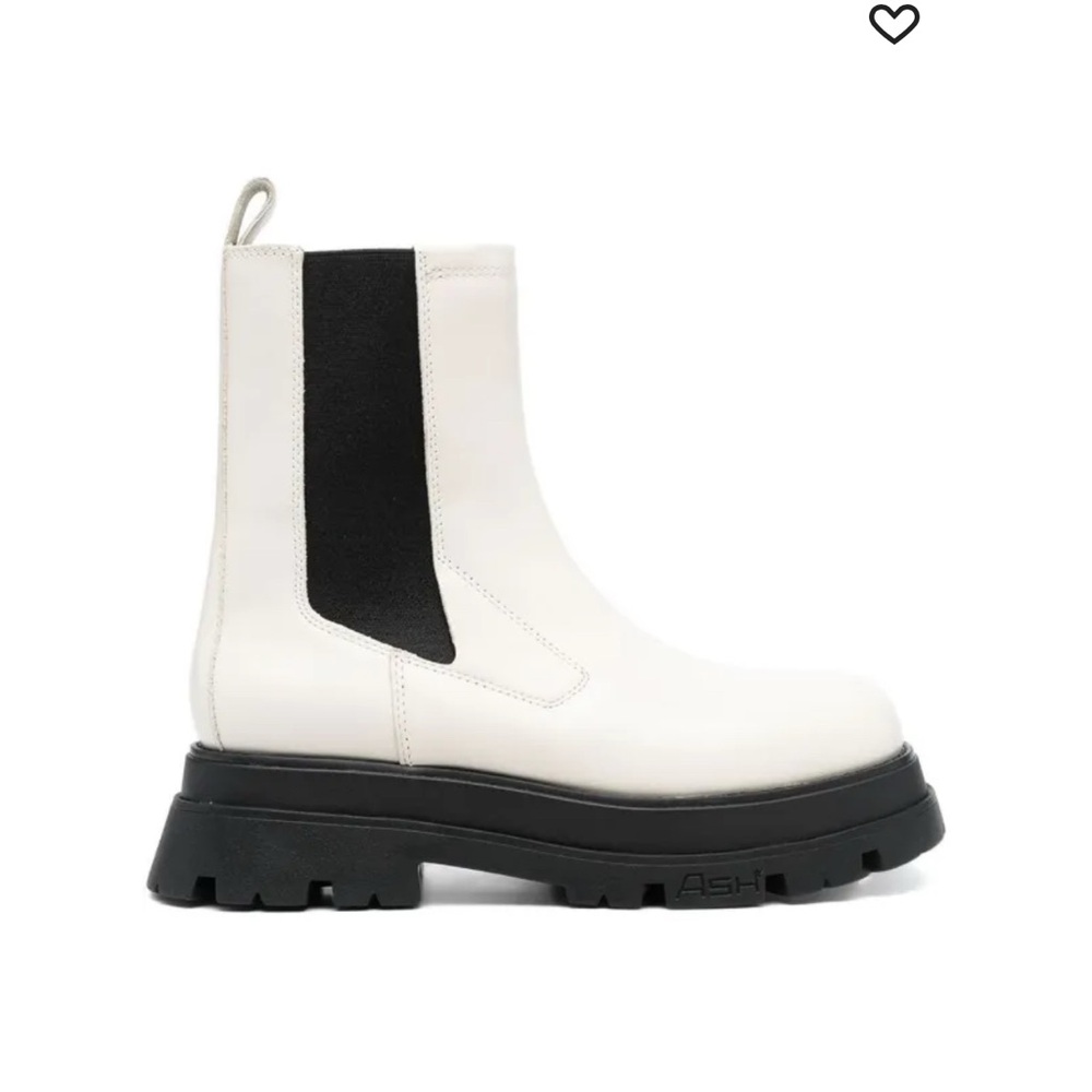 Ash Women's Contrast Ankle Boots in White and Black